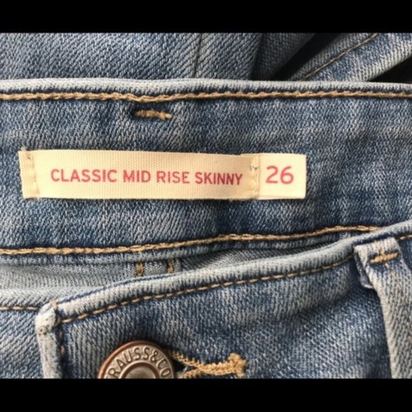 Levi's Classic Mid Rise Skinny Tuxedo Stripe Jeans - Picture 5 of 7